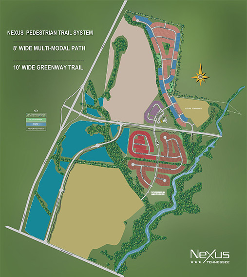 Community-Wide Trail System at Nexus Gallatin Tennessee