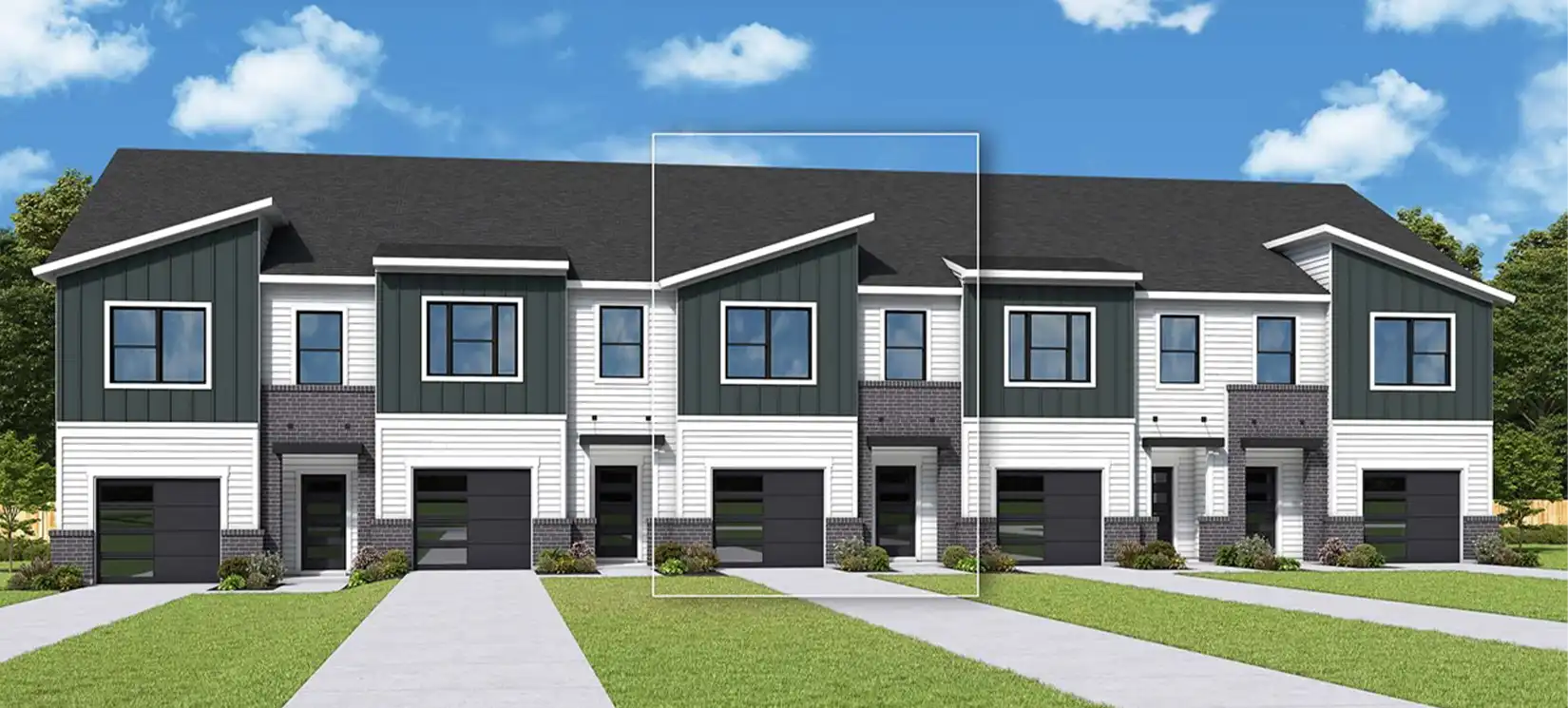 David Weekley Homes Pintail Int Elevation and Floorplan at Nexus in Gallatin Tennessee