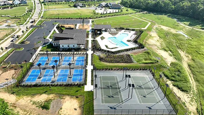 Freedom 55+ South Village Aerial View Amenity Center at Nexus Gallatin Tennessee