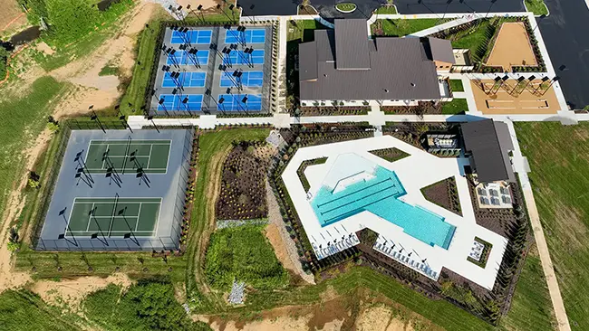 Freedom 55+ Active Adult Village Amenity Center Clubhouse Front View at Nexus Gallatin Tennessee