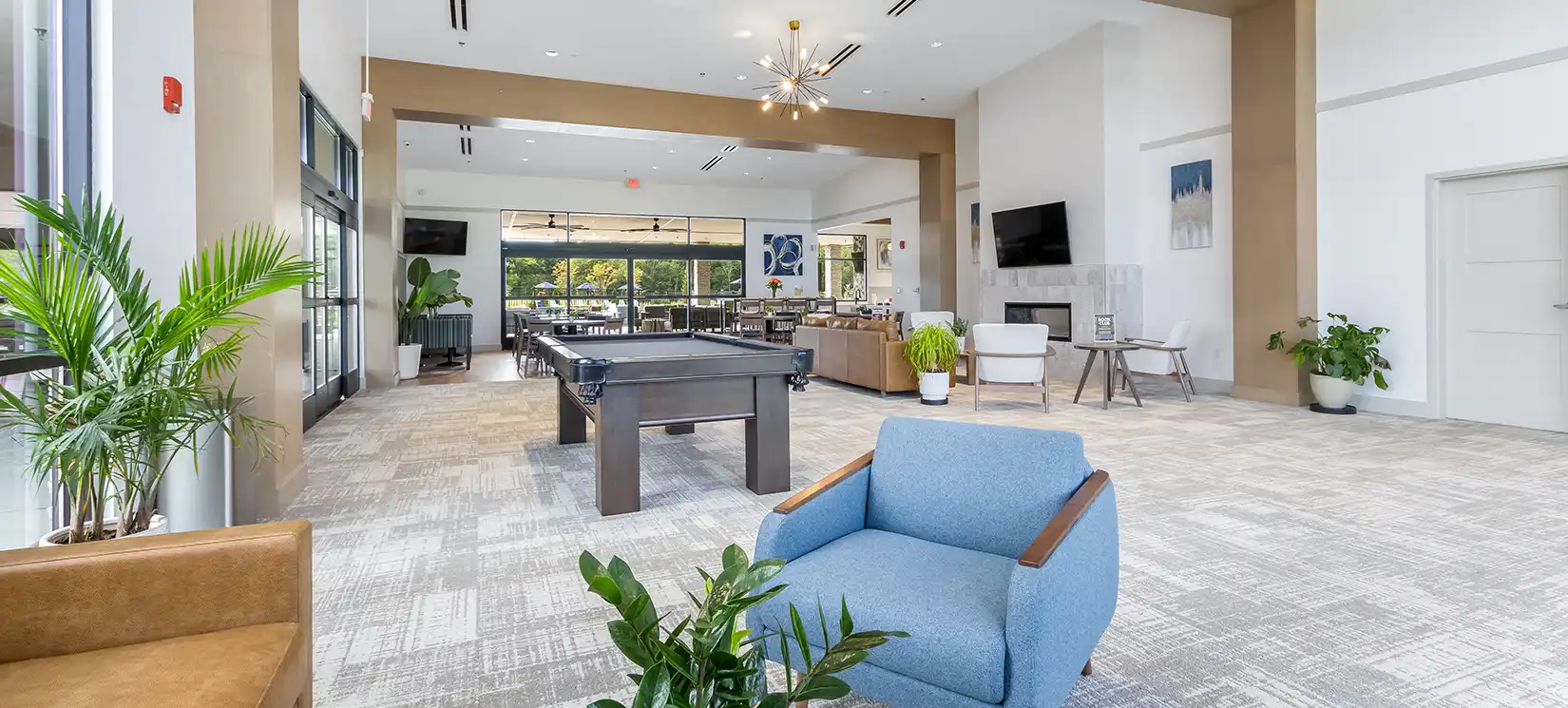 Freedom Amenity South Village Active Adult Amenity Center Clubhouse Lounge in at Nexus in Gallatin Tennessee