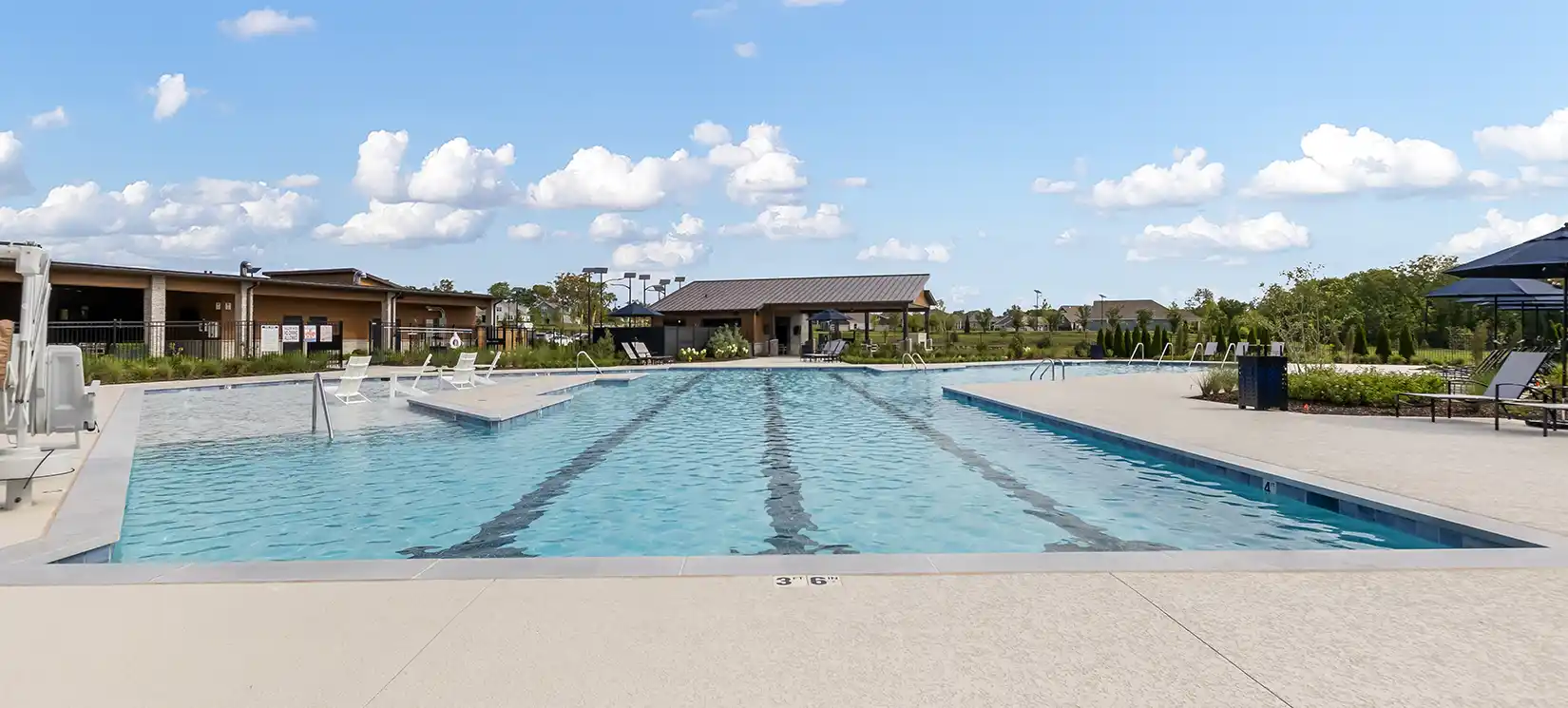 Freedom Amenity South Village Active Adult Amenity Center Resort Style Pool Lap Lanes in at Nexus in Gallatin Tennessee