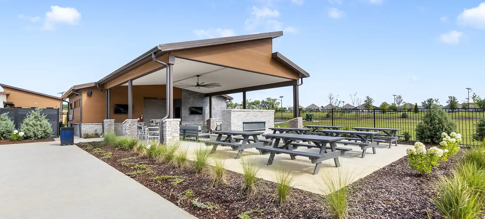 Freedom Amenity South Village Active Adult Amenity Center Picnic Pavilion in at Nexus in Gallatin Tennessee